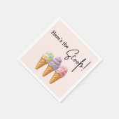 Sweet Ice Cream Summer Here Scoop Baby shower Servet (Hoek)