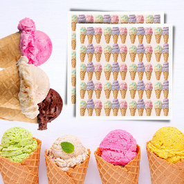 Sweet Ice Cream Summer Here Scoop Baby shower Servet
