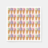 Sweet Ice Cream Summer Here Scoop Baby shower Servet (Voorkant)