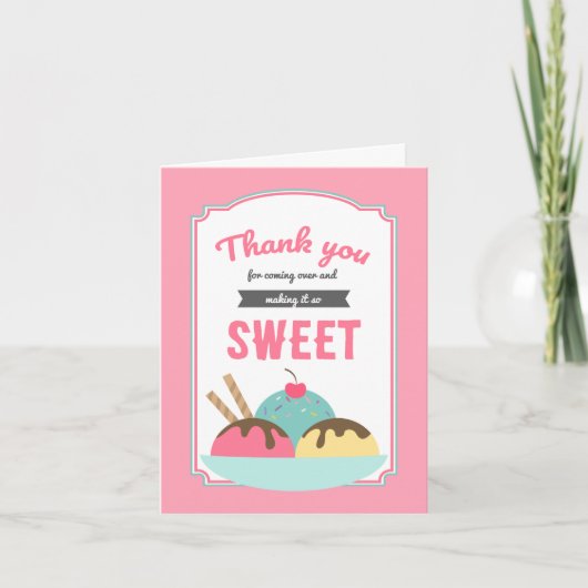 Sweet Ice Cream Sundae Social Bedankt (Voorkant)