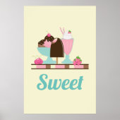 Sweet Ice Cream Sundae & Strawberry Float Poster (Voorkant)