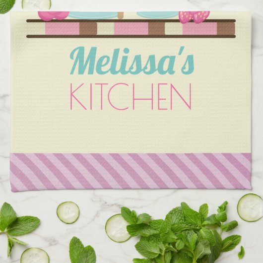 Sweet Ice Cream Sundae & Strawberry Float Theedoek (Gevouwen)