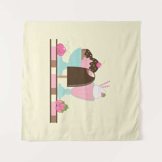 Sweet Ice Cream Sundae & Strawberry Float Wandkleed (Voorkant (horizontaal))