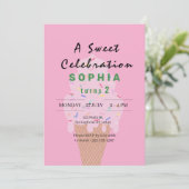 Sweet Ice Cream Verjaardag Kaart (Staand voorkant)