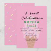 Sweet Ice Cream Verjaardag Kaart (Voorkant / Achterkant)