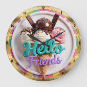 Sweet Ice Cream Vrienden Grote Klok (Voorkant)