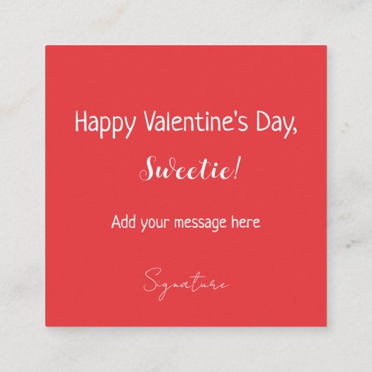 Sweet In Love Cupcake Valentijnsdag Kaart (Achterkant)