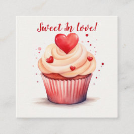 Sweet In Love Cupcake Valentijnsdag Kaart