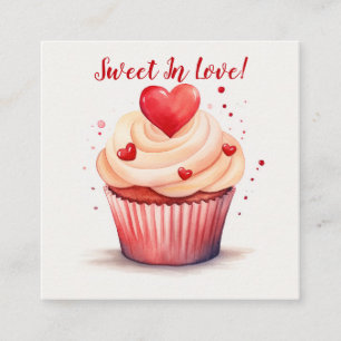 Sweet In Love Cupcake Valentijnsdag Kaart