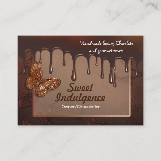 Sweet Indulgence Visitekaartje voor Chocolatiers (Voorkant)