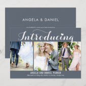 Sweet Introductie EDITABLE COLOR Wedding Announce Bedankkaart (Voorkant / Achterkant)