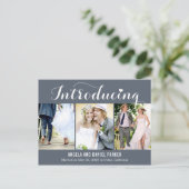 Sweet Introductie Huwelijksaankondiging Elopement Briefkaart (Staand voorkant)