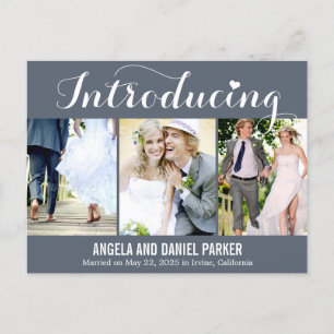 Sweet Introduction Wedding Announcement - Grijs Aankondigingskaart