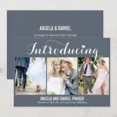 Sweet Introduction Wedding Announcement - Grijs Kaart (Voorkant / Achterkant)
