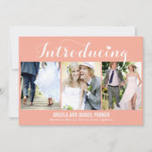 Sweet Introduction Wedding Announcement - Peach Kaart (Voorkant)