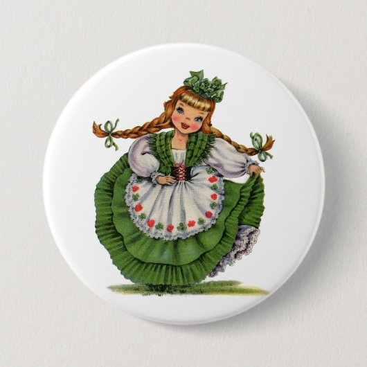 Sweet Irish Miss Ronde Button 7,6 Cm (Voorkant)