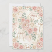 Sweet Is Brewing Blush Floral Baby Shower Tea Kaart (Achterkant)