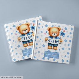 Sweet It's a Boy Teddy Bear Baby shower Gastboek Gastenboek