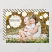 Sweet Ivory Stippen Sason Greetings Fotokaart Feestdagenkaart (Voorkant / Achterkant)