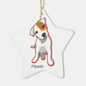 Sweet Jack Russell Puppy "Alsjeblieft" Ornament (Links)