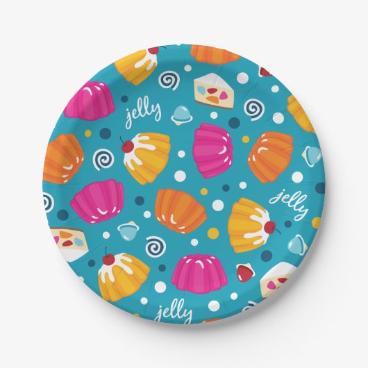 Sweet Jelly Pattern Papieren Bordje (Voorkant)