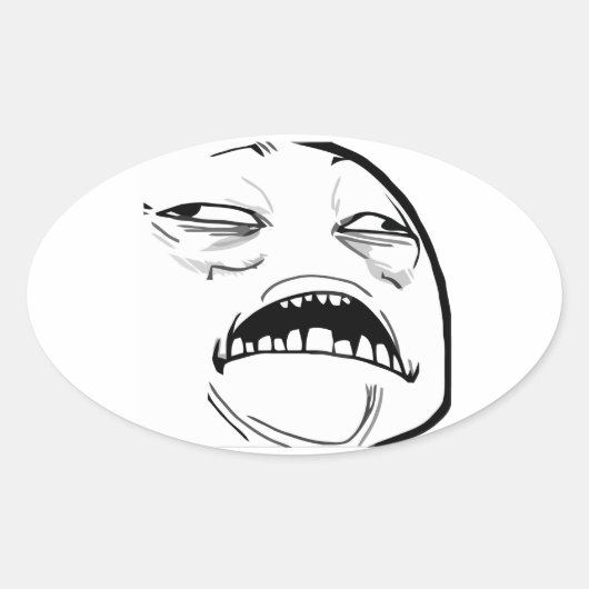 Sweet Jesus Meme - ovale Stickers (Voorkant)