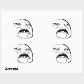 Sweet Jesus Meme - ovale Stickers (Vel)