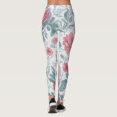 Sweet Jojo Design Waterverf Bloemen Roze Bloemen Leggings (Achterkant)