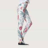 Sweet Jojo Design Waterverf Bloemen Roze Bloemen Leggings (Rechts)