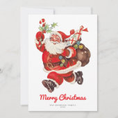 Sweet Jolly Santa  Niet-Foto Vakantie Kaart (Voorkant)