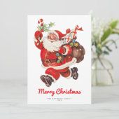 Sweet Jolly Santa  Niet-Foto Vakantie Kaart (Staand voorkant)