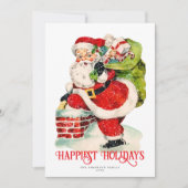 Sweet Jolly Santa  Niet-Foto Vakantie Kaart (Voorkant)