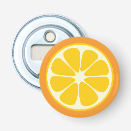 Sweet Juicy Oranje Tropical Citrus Fruit Slice Button Flesopener
