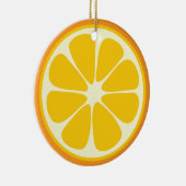 Sweet Juicy Oranje Tropical Citrus Fruit Slice Keramisch Ornament (Rechts)