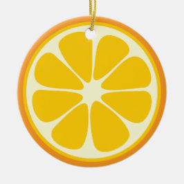 Sweet Juicy Oranje Tropical Citrus Fruit Slice Keramisch Ornament