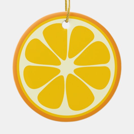 Sweet Juicy Oranje Tropical Citrus Fruit Slice Keramisch Ornament (Voorkant)