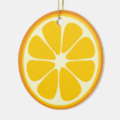 Sweet Juicy Oranje Tropical Citrus Fruit Slice Keramisch Ornament (Links)