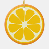 Sweet Juicy Oranje Tropical Citrus Fruit Slice Keramisch Ornament (Achterkant)
