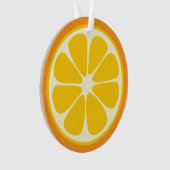 Sweet Juicy Oranje Tropical Citrus Fruit Slice Ornament (voorkant)