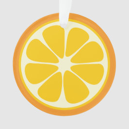 Sweet Juicy Oranje Tropical Citrus Fruit Slice Ornament