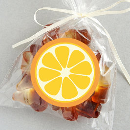 Sweet Juicy Oranje Tropical Citrus Fruit Slice Ronde Sticker