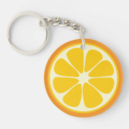 Sweet Juicy Oranje Tropical Citrus Fruit Slice Sleutelhanger
