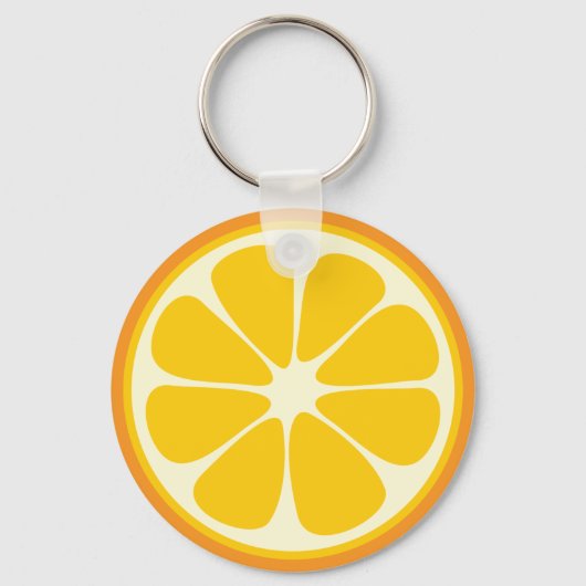 Sweet Juicy Oranje Tropical Citrus Fruit Slice Sleutelhanger (Voorkant)