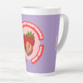 Sweet Juicy Strawberries Summer Fruit  Latte Mok (Rechterhoek)