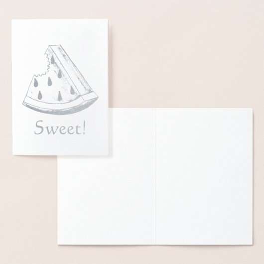 Sweet! Juicy Watermelon Melon Slice Fruit Folie Kaarten (Display)