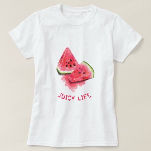 Sweet Juicy Watermelon Pieces Tasty Voeg Jouw teks T-shirt (Design voorkant)