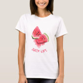 Sweet Juicy Watermelon Pieces Tasty Voeg Jouw teks T-shirt (Voorkant)