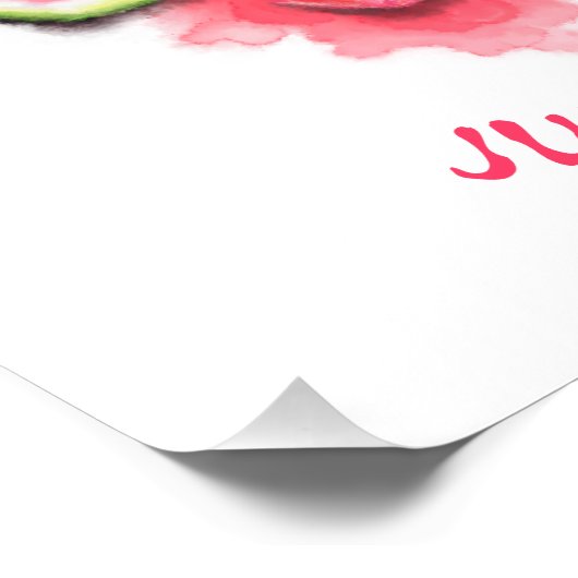 Sweet Juicy Watermelons Posters - aangepaste tekst (Hoek)