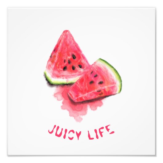 Sweet Juicy Watermelons Posters - aangepaste tekst (Voorkant)