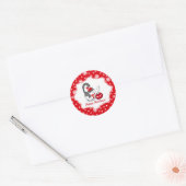 Sweet Kat Christmas Ronde Sticker (Envelop)